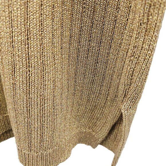 Vintage Maggie Jana Crew Neck Knit Gold 1980's Sweater in Size L - Picture 7 of 9